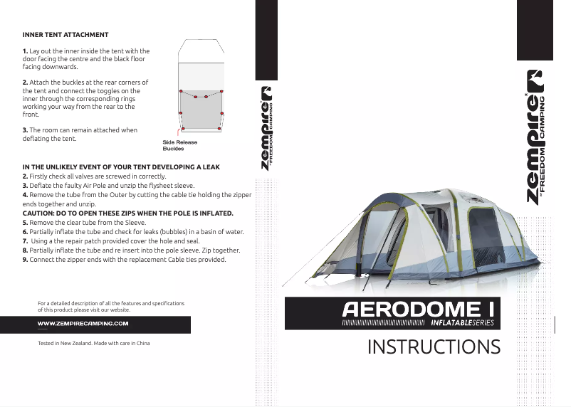 Imagen de la primera página del manual del dispositivo Aerodome I