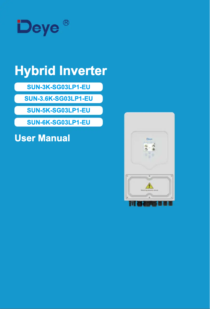 Página 1 del manual Manual de usuario Deye SUN-5K-SG03LP1-EU