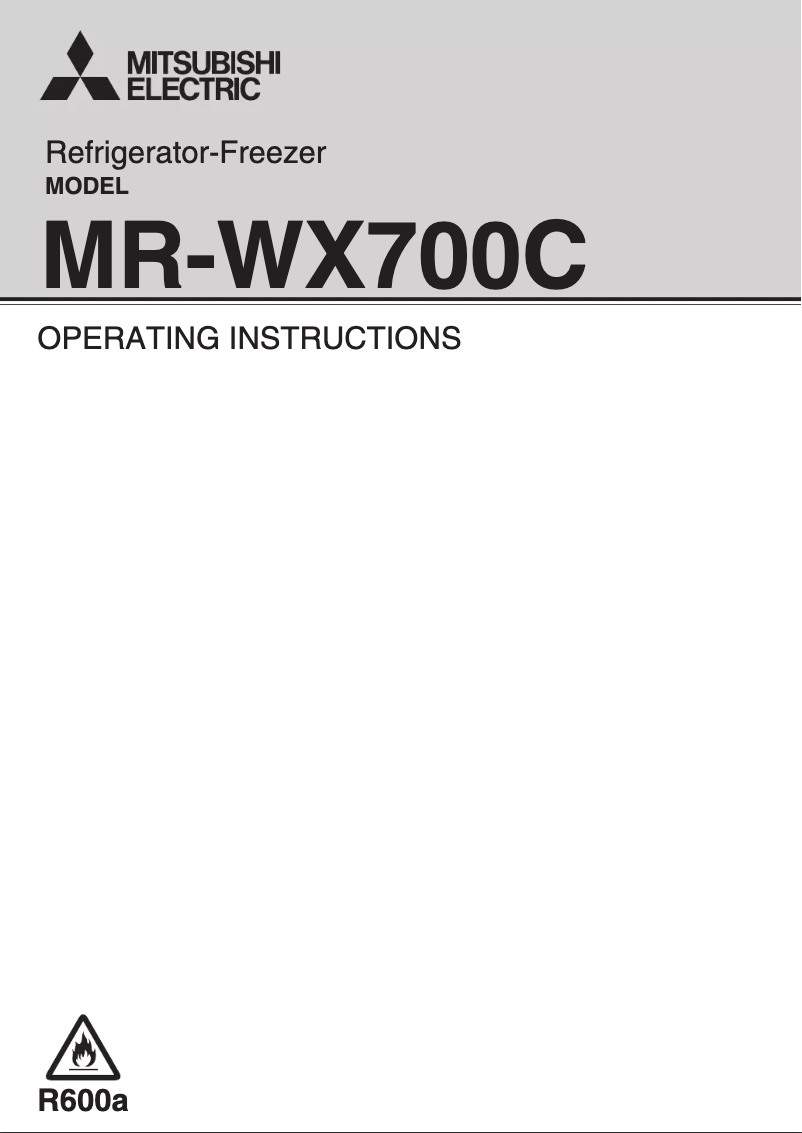 Imagen de la primera página del manual del dispositivo MR-WX700C