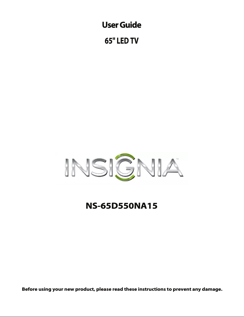 Página 1 del manual Manual de usuario Insignia NS-65D550NA15