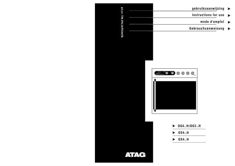 Página 1 del manual Manual de usuario Atag OG5H