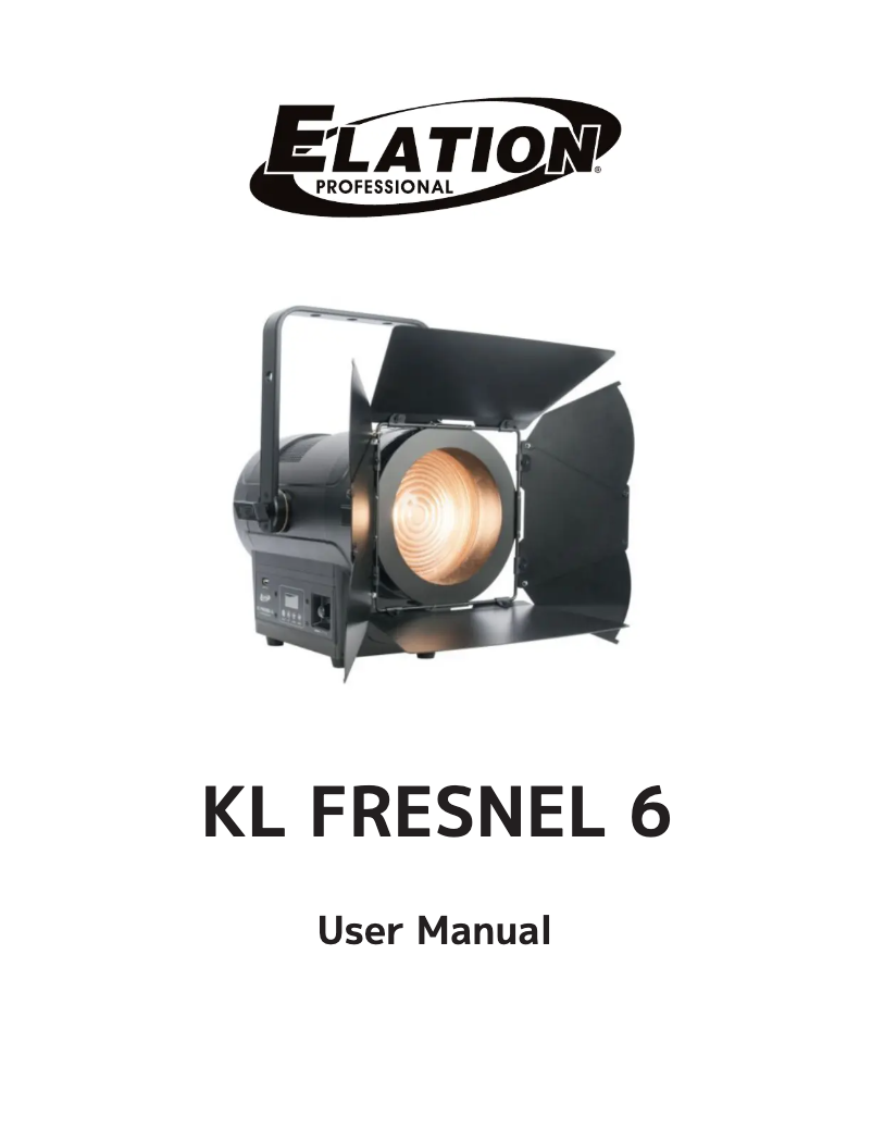 Imagen de la primera página del manual del dispositivo KL Fresnel 6