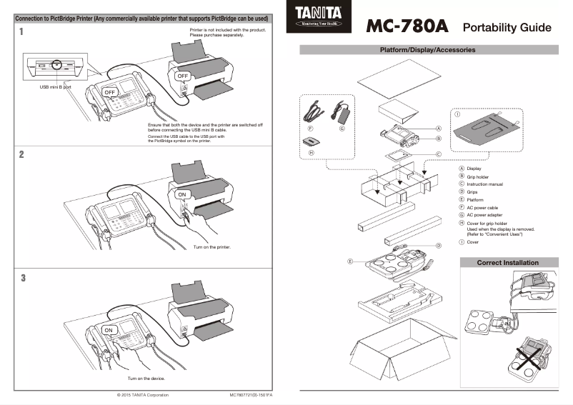 Imagen de la primera página del manual del dispositivo MC-780A