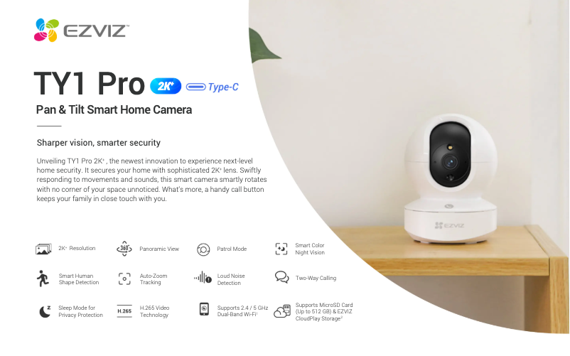 Página nº 1 - Ficha técnica EZVIZ TY1 Pro