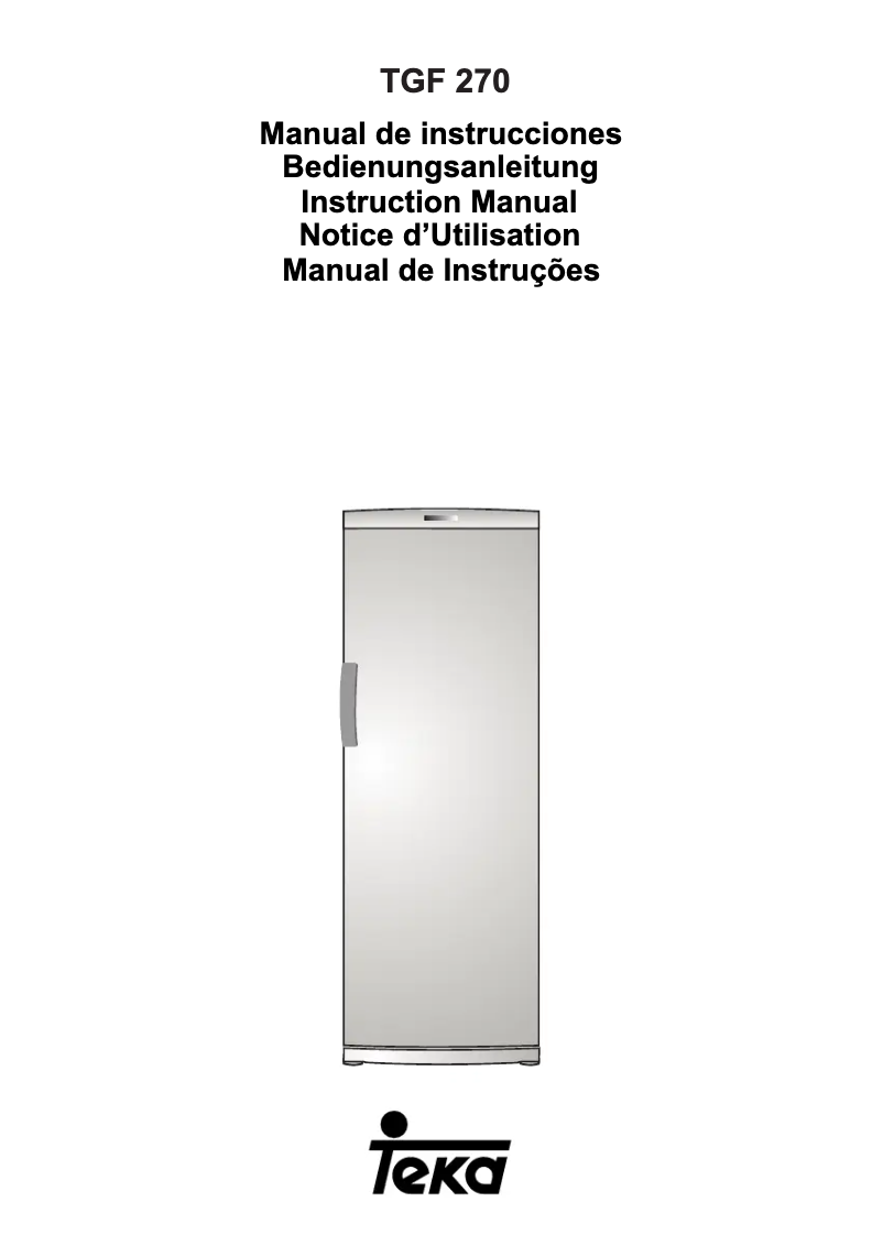 Imagen de la primera página del manual del dispositivo TGF 270