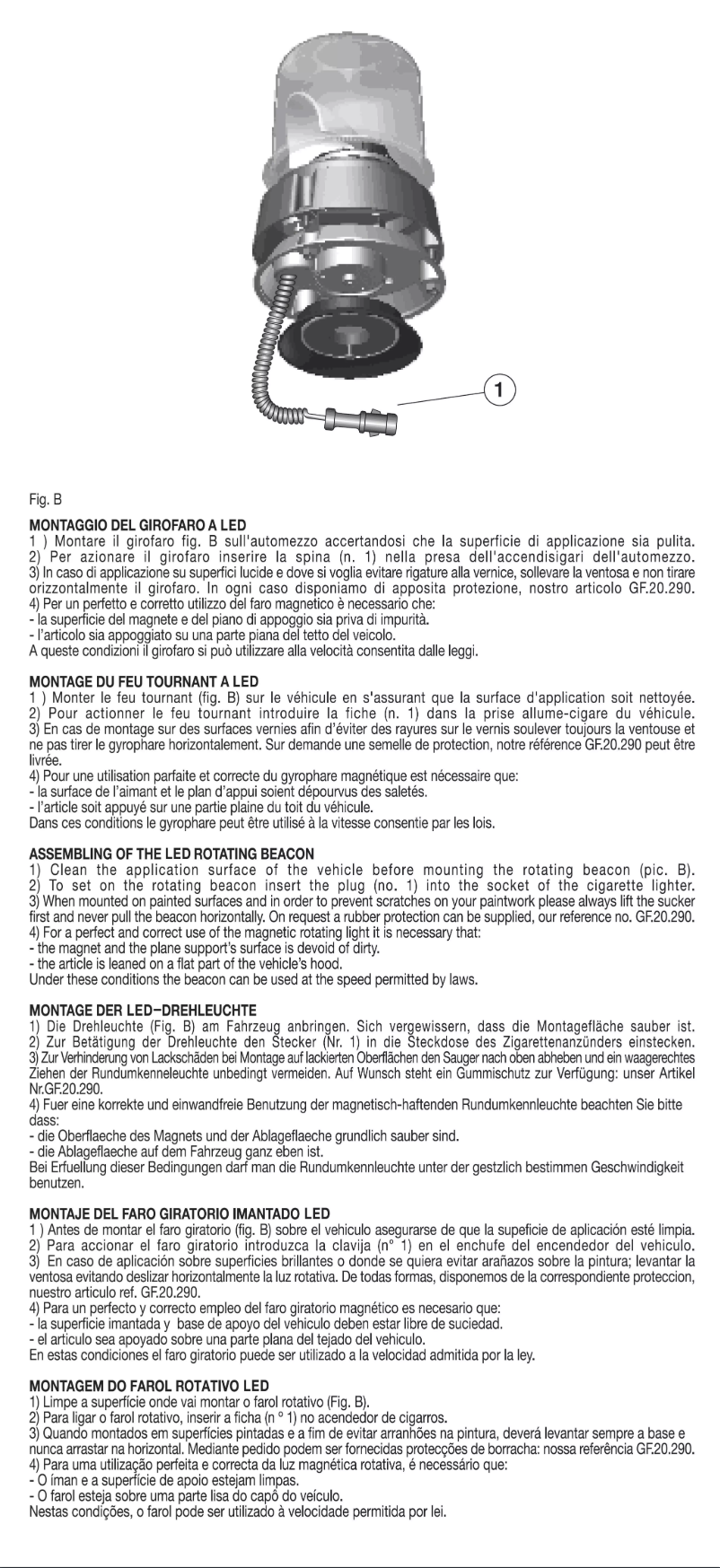 Imagen de la primera página del manual del dispositivo GF.25