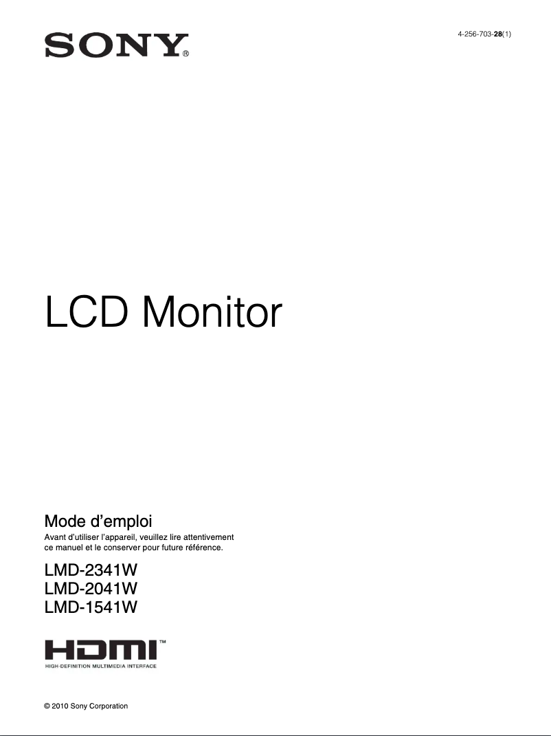 Imagen de la primera página del manual del dispositivo LMD-2341W