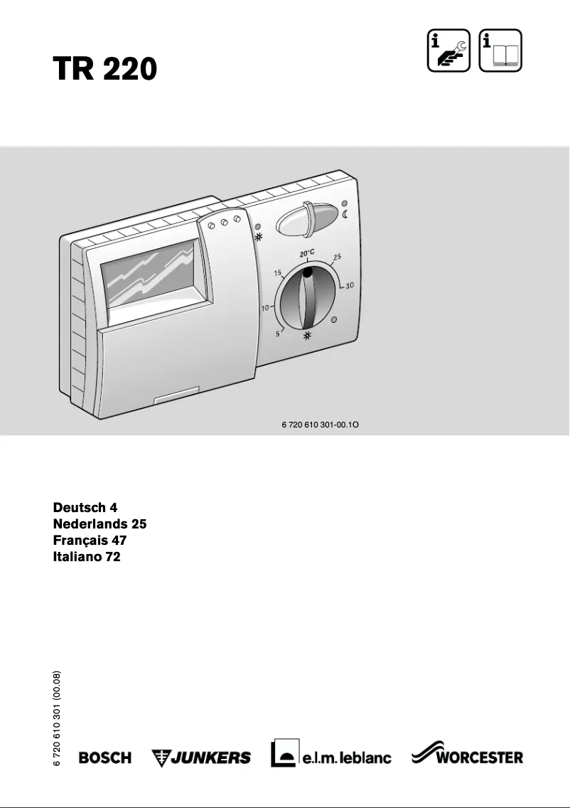 Imagen de la primera página del manual del dispositivo TR 220