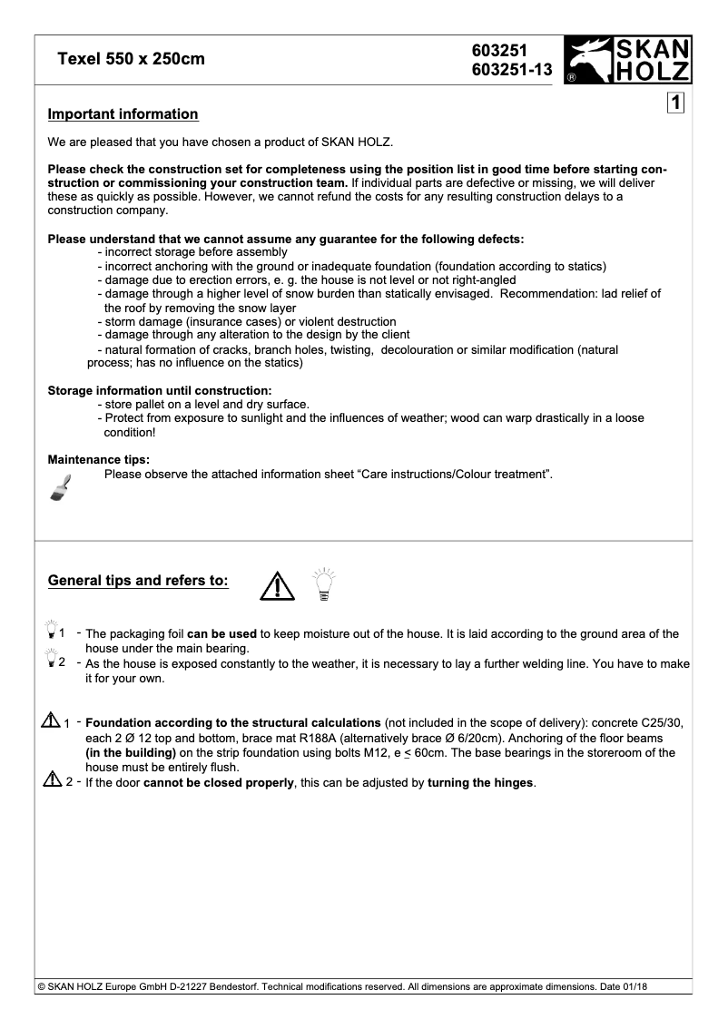 Imagen de la primera página del manual del dispositivo Texel