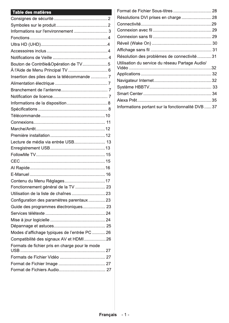 Página 1 del manual Manual de usuario Salora 43EUS2204