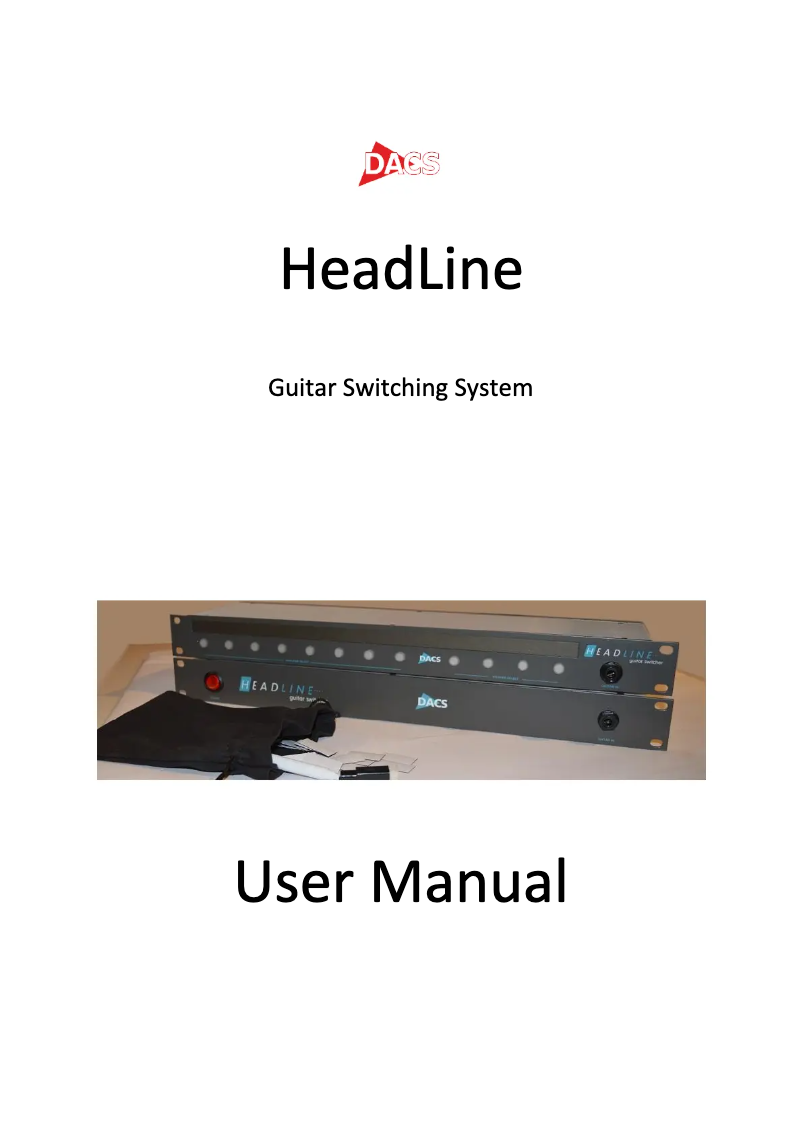 Imagen de la primera página del manual del dispositivo HeadLine