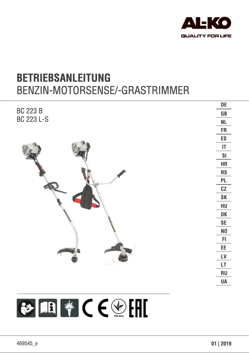 Página 1 del manual Manual de usuario AL-KO BC 223 L-S