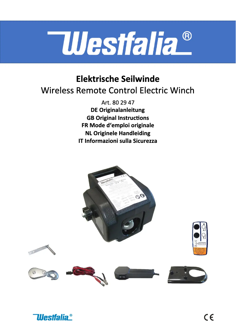 Página 1 del manual Manual de usuario Westfalia 802947