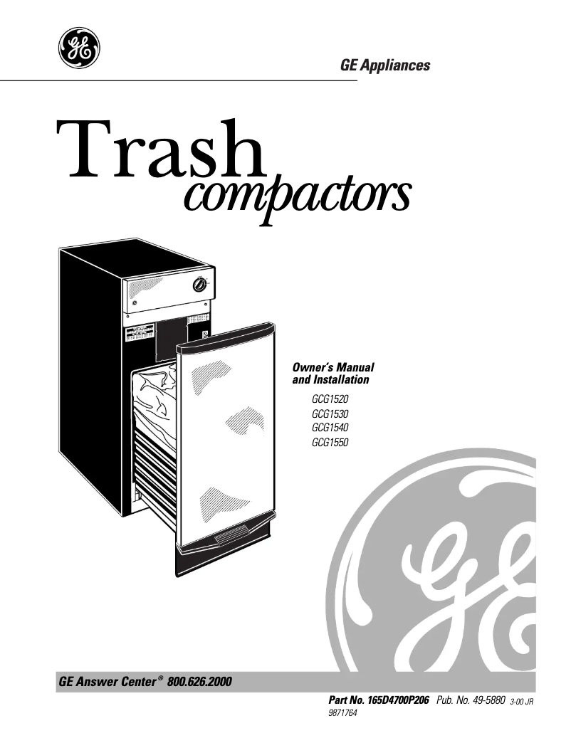 Página 1 del manual Manual de usuario GE GCG1550