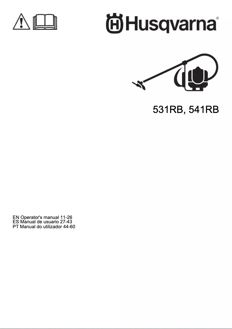 Página 1 del manual Manual de usuario Husqvarna 541RB