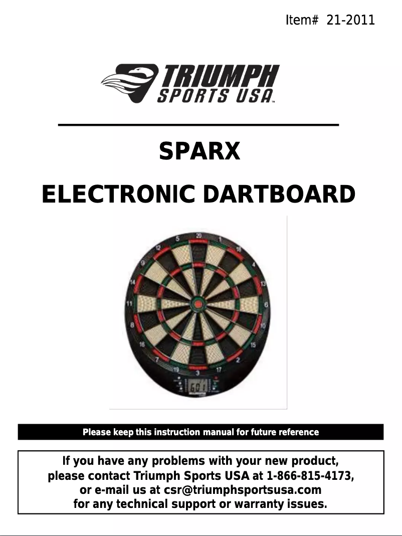 Página 1 del manual Manual de usuario Triumph Sports Sparx