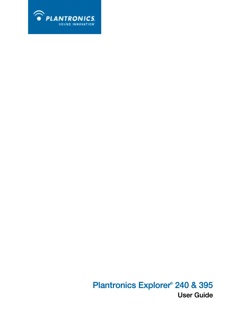 Imagen de la primera página del manual del dispositivo Explorer 395