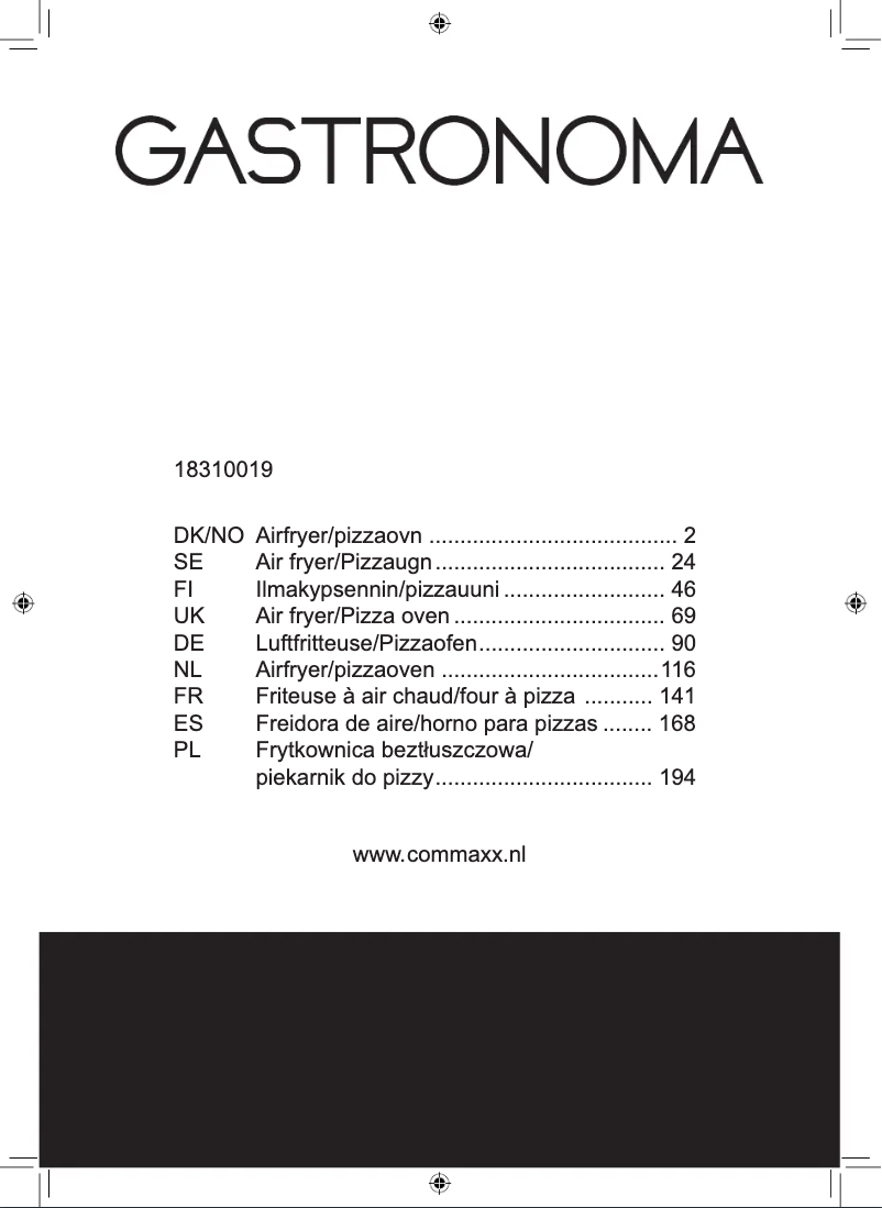 Página nº 1 - Manual de usuario Gastronoma 18310019
