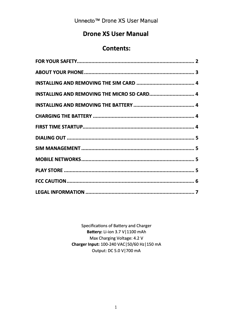 Imagen de la primera página del manual del dispositivo Quattro XS