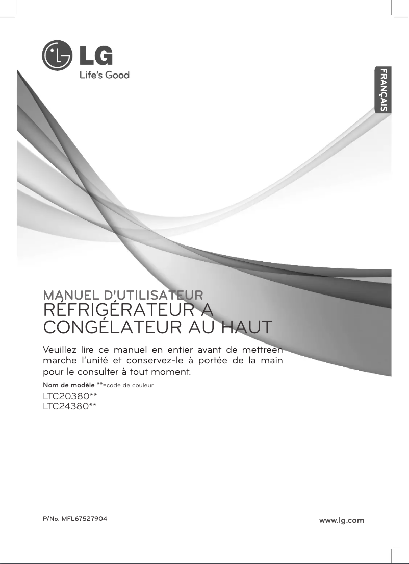 Página nº 1 - Manual de instrucciones LG LTC20380SW