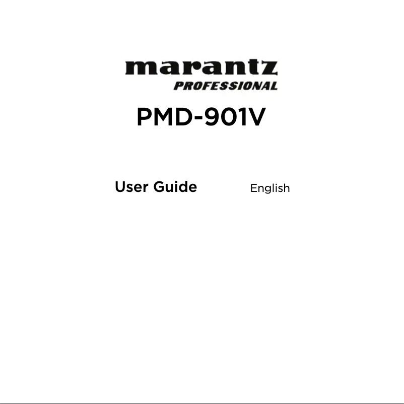 Página 1 del manual Manual de usuario Marantz PMD-901V