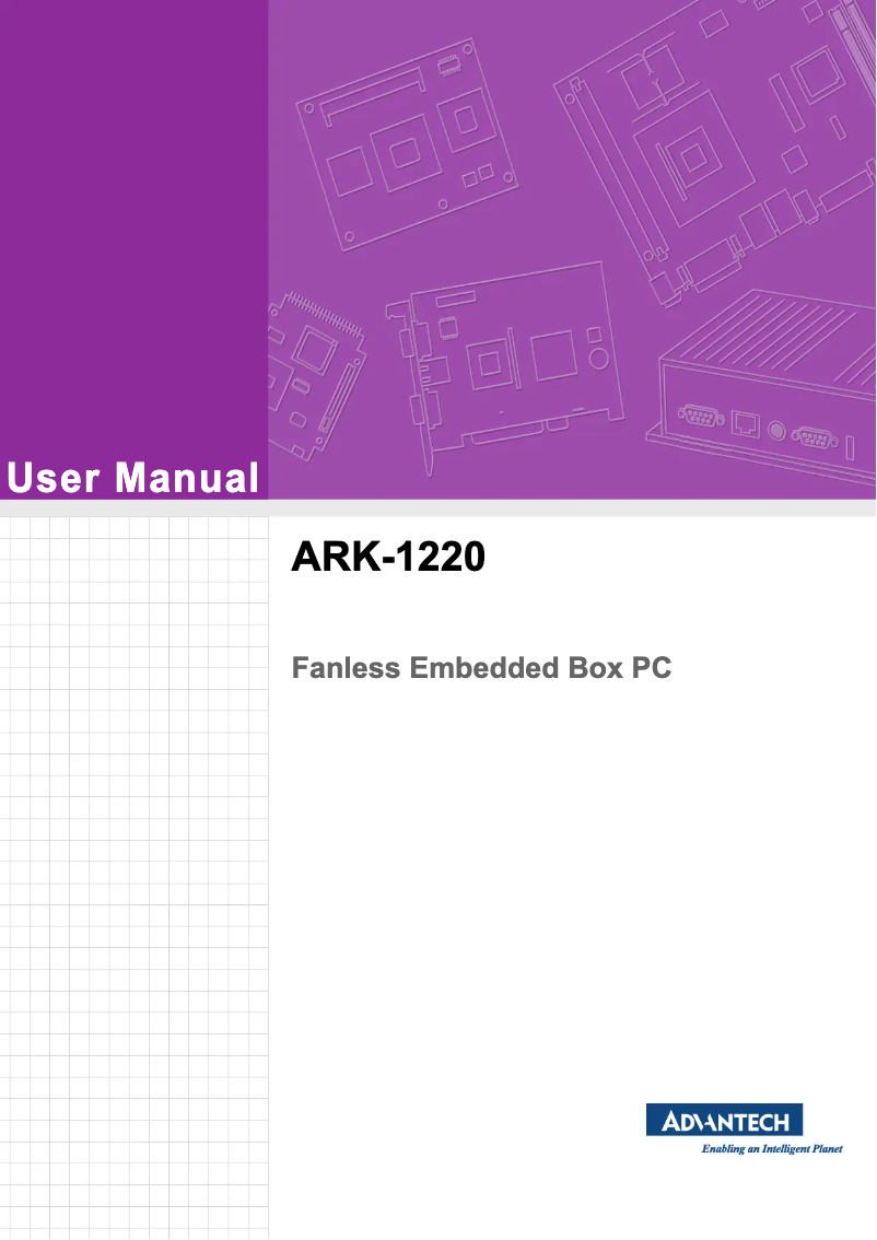 Imagen de la primera página del manual del dispositivo ARK-1220L-S6A2