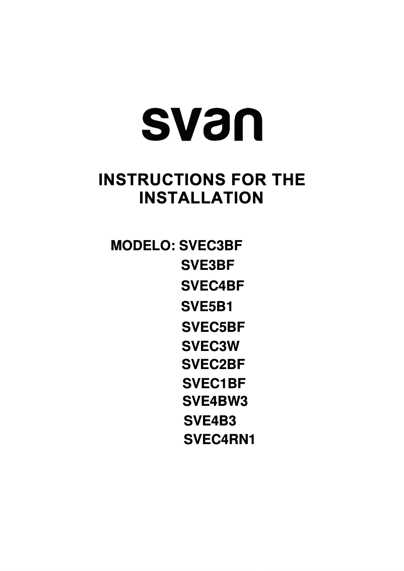 Imagen de la primera página del manual del dispositivo SVE3BF