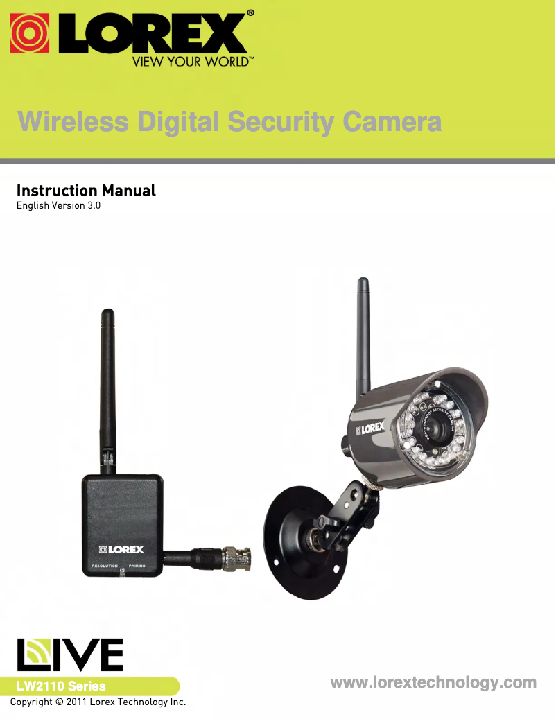 Imagen de la primera página del manual del dispositivo LW2110