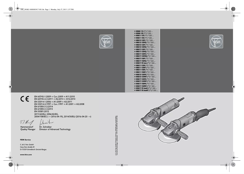 Imagen de la primera página del manual del dispositivo WSG 17-150 PRT