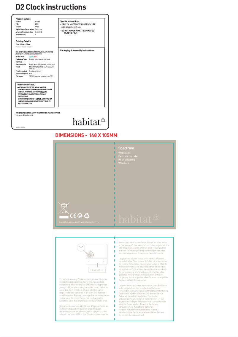 Imagen de la primera página del manual del dispositivo Spectrum