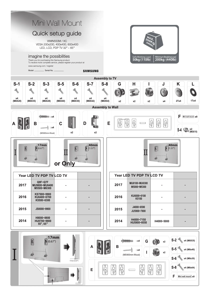 Imagen de la primera página del manual del dispositivo WMN550M