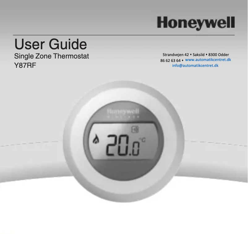 Página 1 del manual Manual de usuario Honeywell Round Wireless Modulation Y87RF
