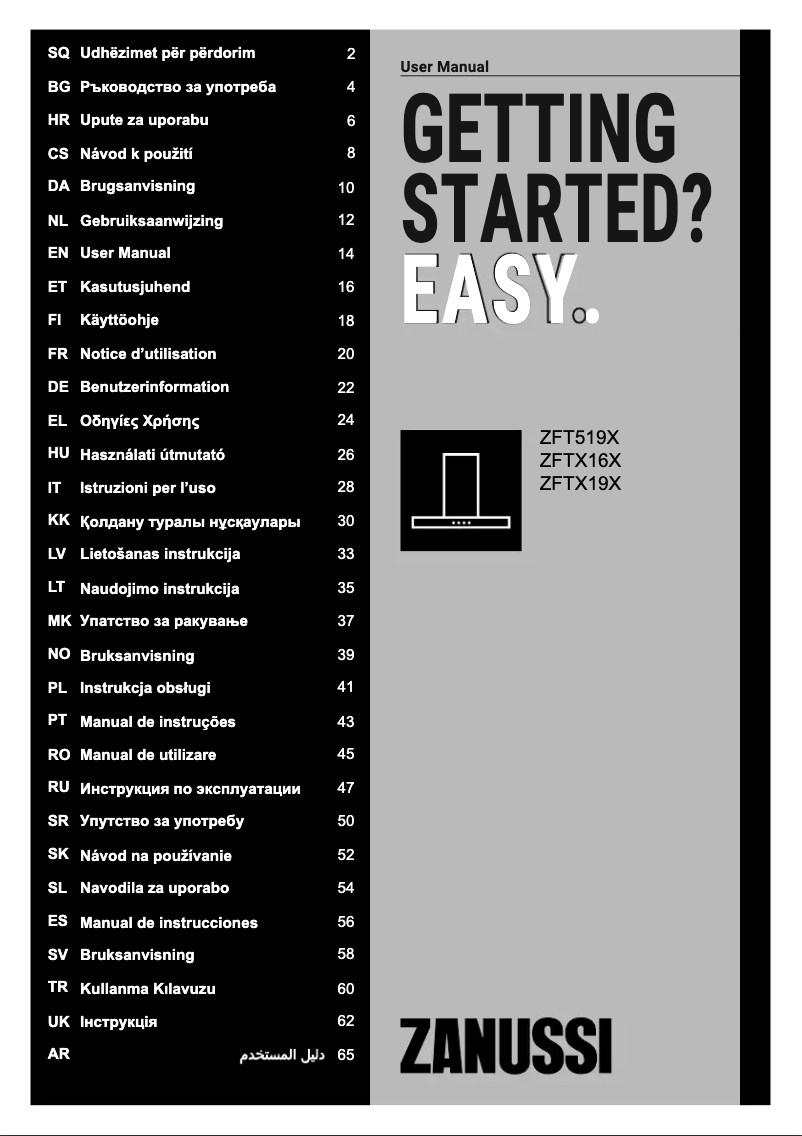 Página nº 1 - Manual de usuario Zanussi ZFT516X