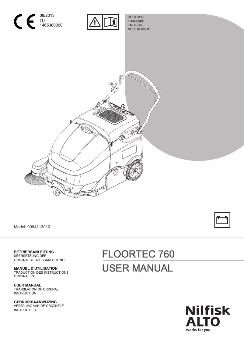 Imagen de la primera página del manual del dispositivo Floortec 760