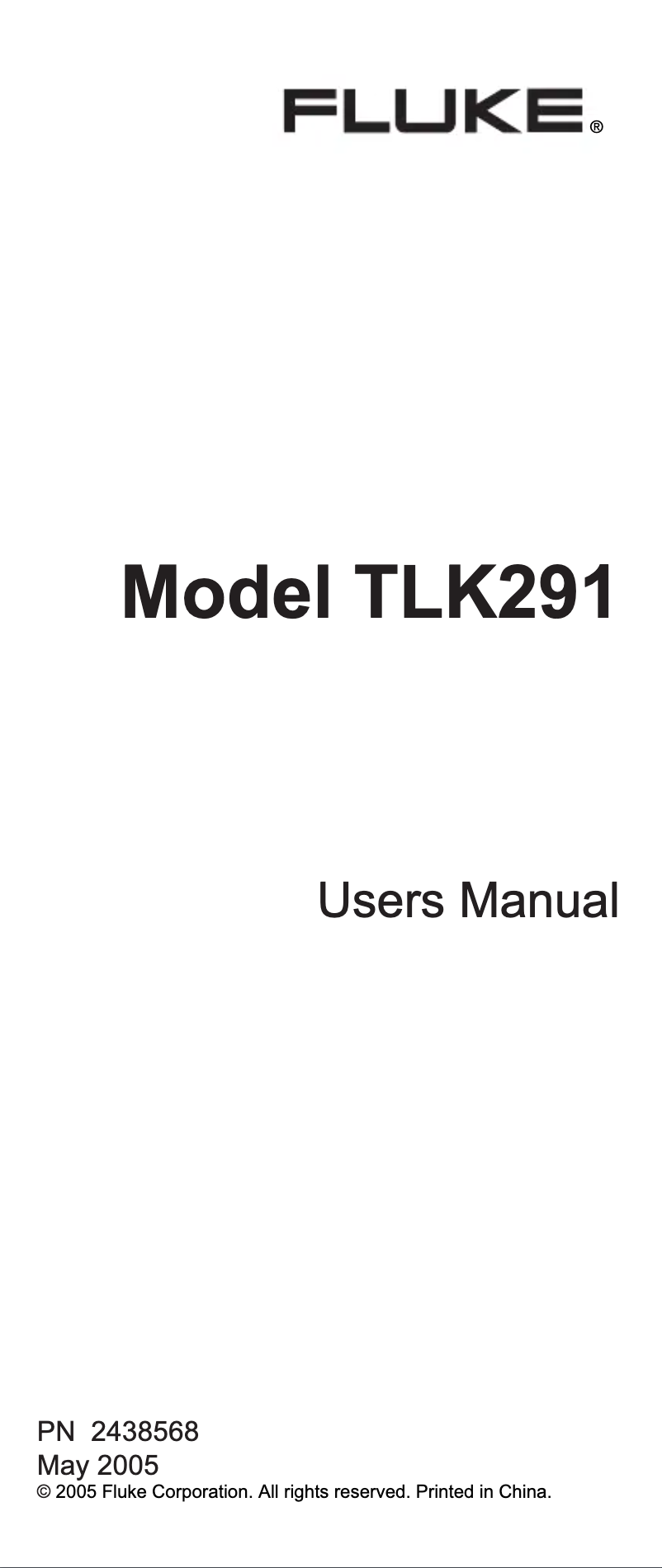 Imagen de la primera página del manual del dispositivo TLK291