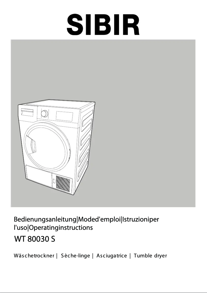 Página 1 del manual Manual de usuario SIBIR WT 80050 S