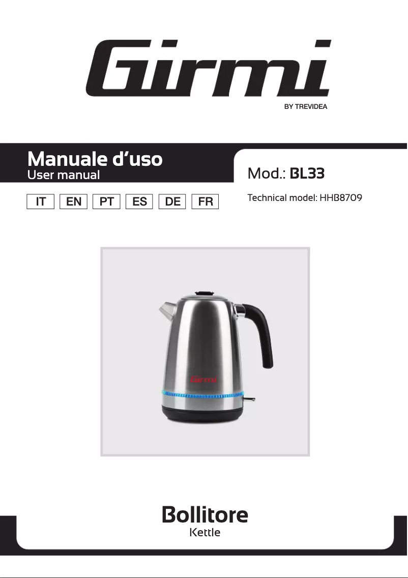 Imagen de la primera página del manual del dispositivo BL33