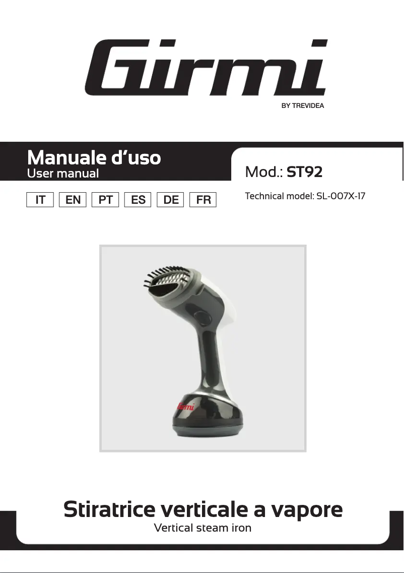 Página 1 del manual Manual de usuario Girmi ST92