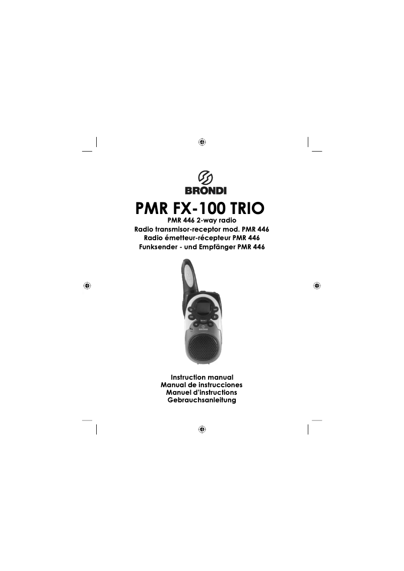 Imagen de la primera página del manual del dispositivo FX-100 Trio