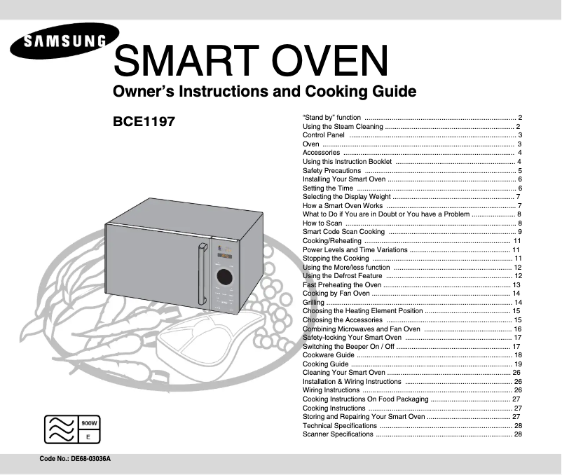 Imagen de la primera página del manual del dispositivo BCE1197