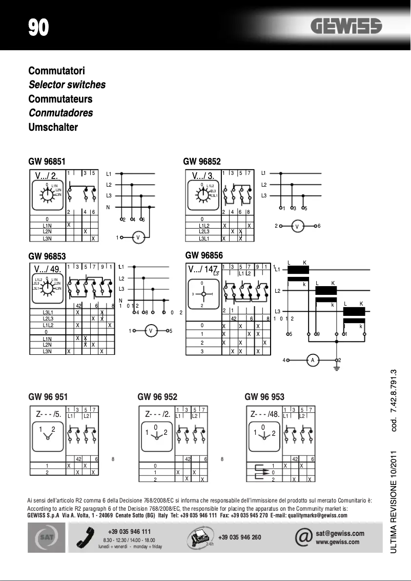 Página nº 1 - Manual de usuario Gewiss GW96853