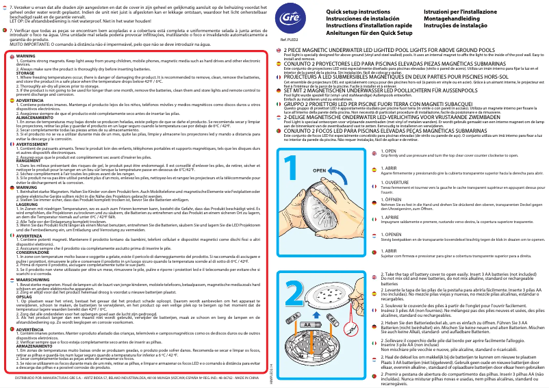 Imagen de la primera página del manual del dispositivo PLED2