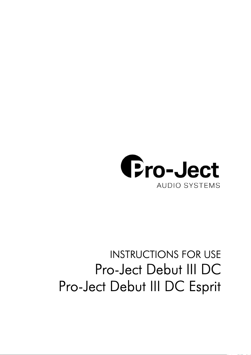 Página nº 1 - Manual de usuario Pro-Ject Debut III DC