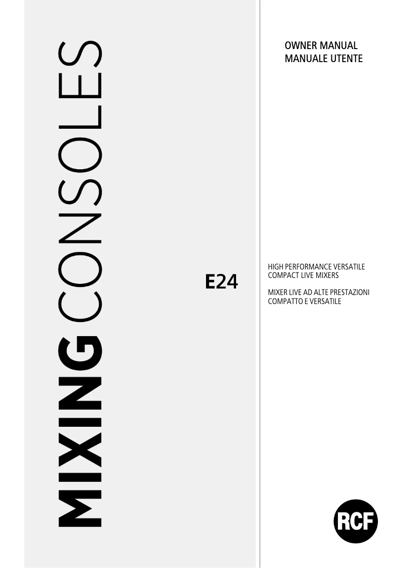 Imagen de la primera página del manual del dispositivo E 24