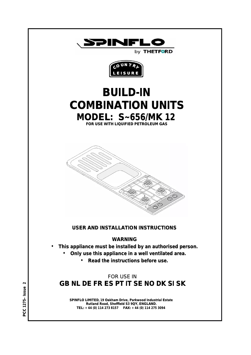 Imagen de la primera página del manual del dispositivo S-656 MK 12