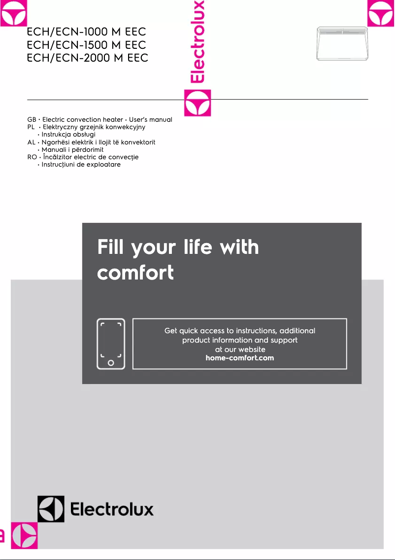 Página 1 del manual Manual de usuario Electrolux ECH-ECN-2000 M EEC