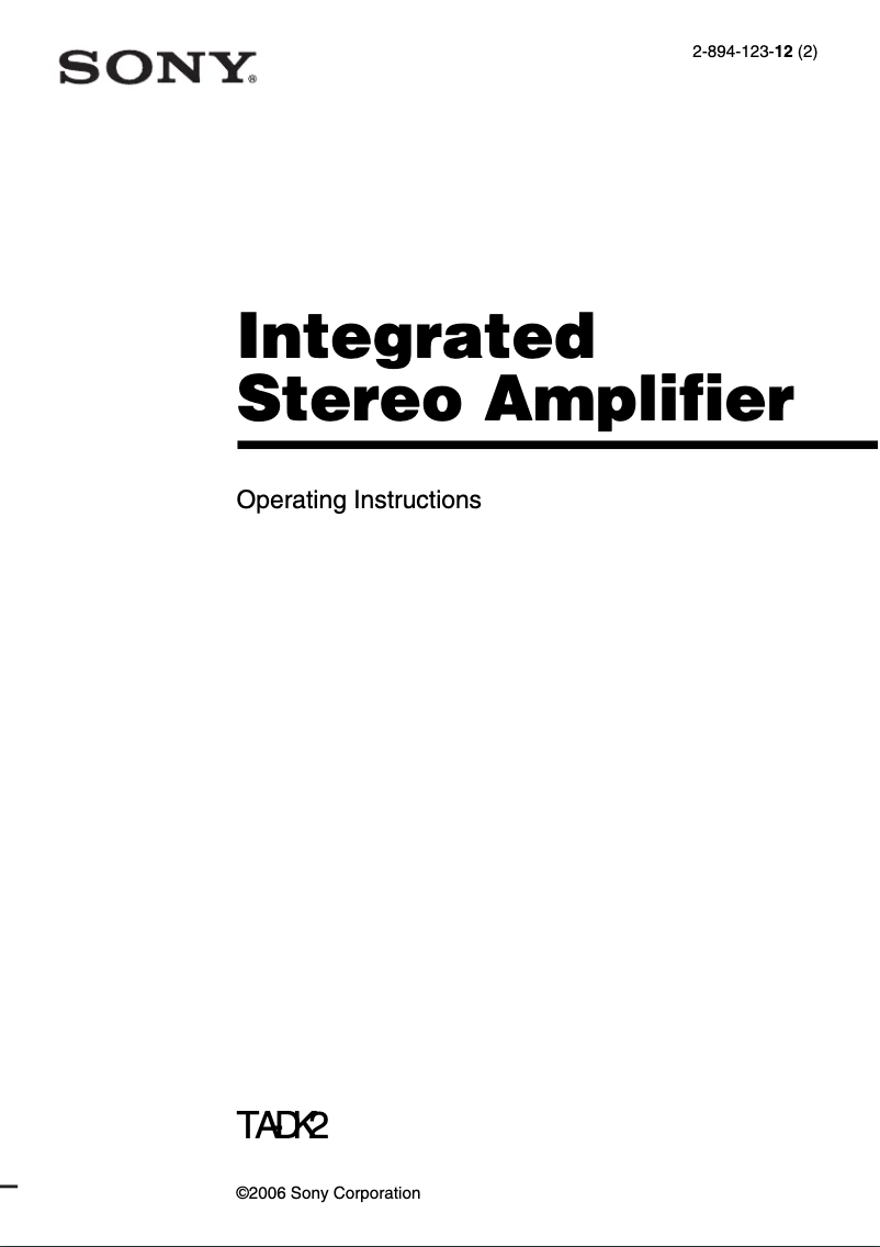 Imagen de la primera página del manual del dispositivo TA-DK2