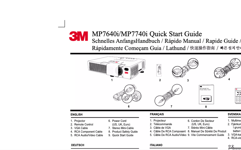 Imagen de la primera página del manual del dispositivo MP7740i