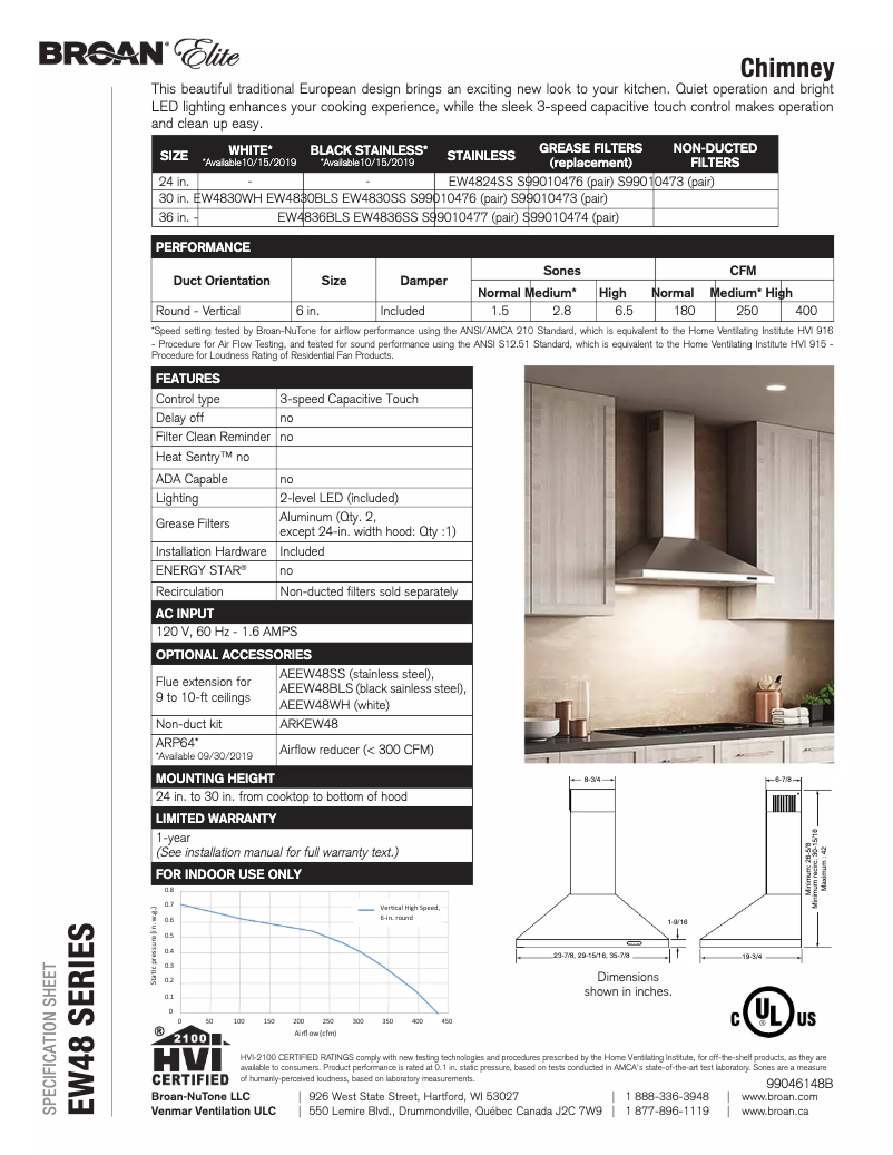 Imagen de la primera página del manual del dispositivo Elite EW48