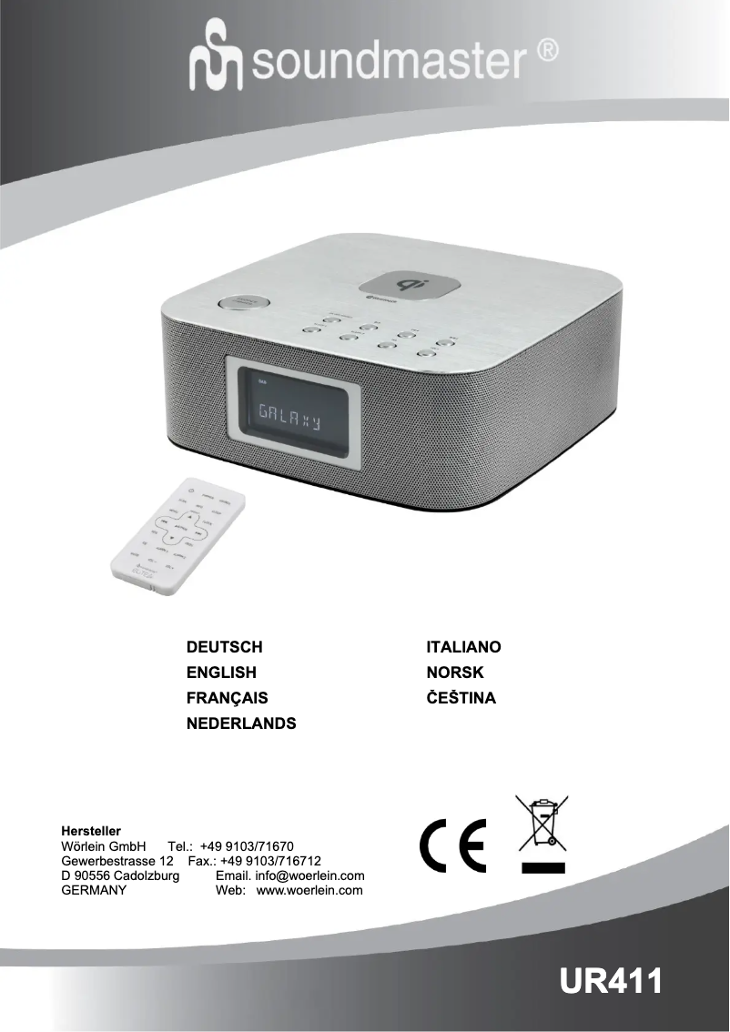 Página nº 1 - Manual de usuario Soundmaster UR411